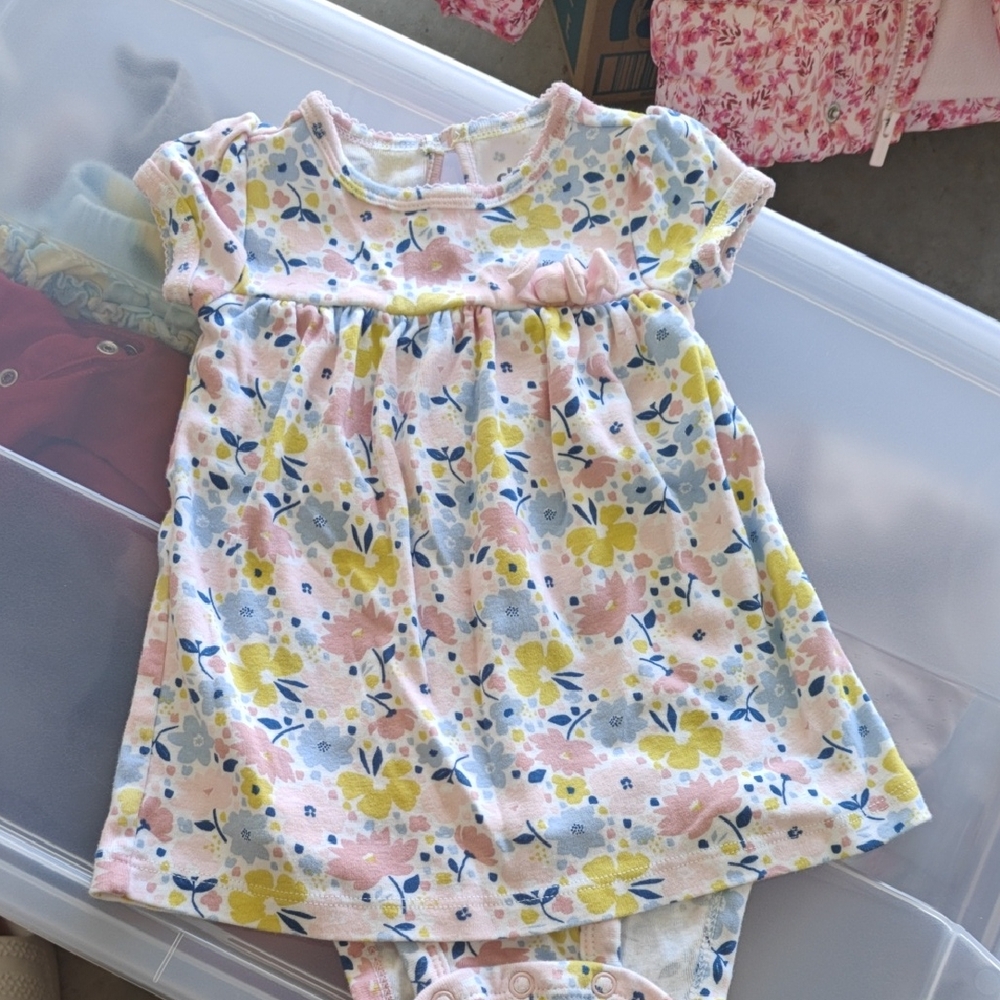Carter's Floral Print Nightgown - Pink, Yellow, Blue